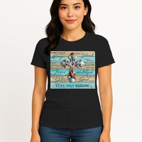 I Can Only Imagine Faith Sea Shell Cross Womens T-Shirt