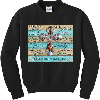 I Can Only Imagine Faith Sea Shell Cross Kids Sweatshirt