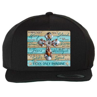 I Can Only Imagine Faith Sea Shell Cross Wool Snapback Cap