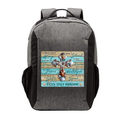 I Can Only Imagine Faith Sea Shell Cross Vector Backpack