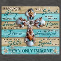 I Can Only Imagine Faith Sea Shell Cross Vector Backpack