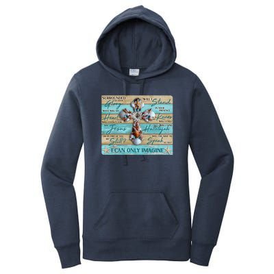 I Can Only Imagine Faith Sea Shell Cross Women's Pullover Hoodie