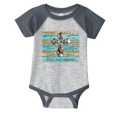 I Can Only Imagine Faith Sea Shell Cross Infant Baby Jersey Bodysuit