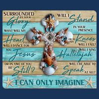 I Can Only Imagine Faith Sea Shell Cross Infant Baby Jersey Bodysuit