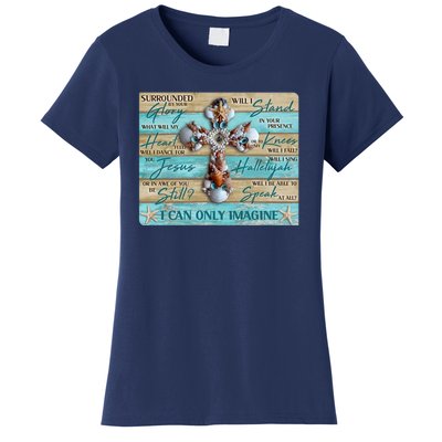 I Can Only Imagine Faith Sea Shell Cross Women's T-Shirt