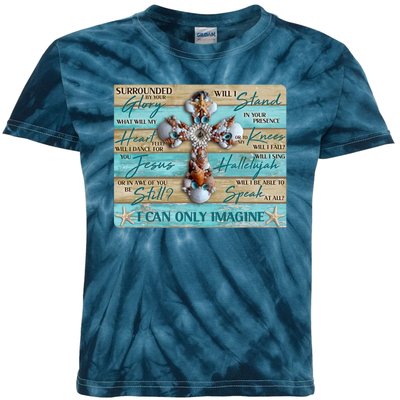 I Can Only Imagine Faith Sea Shell Cross Kids Tie-Dye T-Shirt