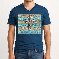 I Can Only Imagine Faith Sea Shell Cross V-Neck T-Shirt