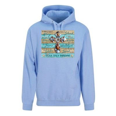 I Can Only Imagine Faith Sea Shell Cross Unisex Surf Hoodie