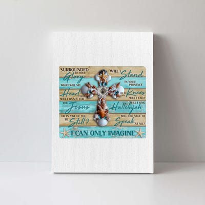 I Can Only Imagine Faith Sea Shell Cross Canvas