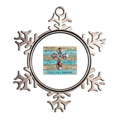 I Can Only Imagine Faith Sea Shell Cross Metallic Star Ornament