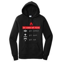 In Case Of Fire Git Commit Push Funny Programmer Women's Pullover Hoodie