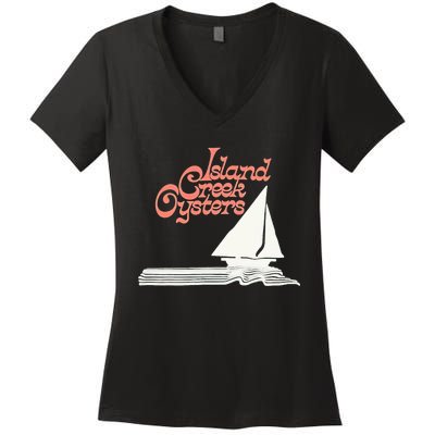 Island Creek Oysters 2024 Women's V-Neck T-Shirt