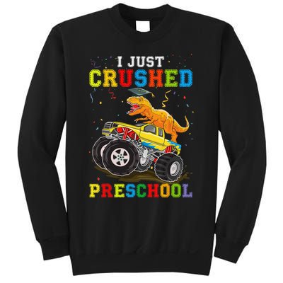 I Crushed Preschool Kindergarten Monster truck Graduation Sweatshirt