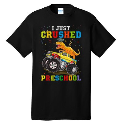 I Crushed Preschool Kindergarten Monster truck Graduation Tall T-Shirt