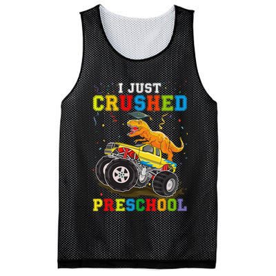 I Crushed Preschool Kindergarten Monster truck Graduation Mesh Reversible Basketball Jersey Tank