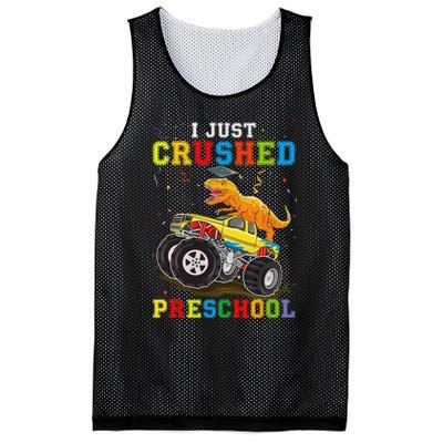 I Crushed Preschool Kindergarten Monster truck Graduation Mesh Reversible Basketball Jersey Tank