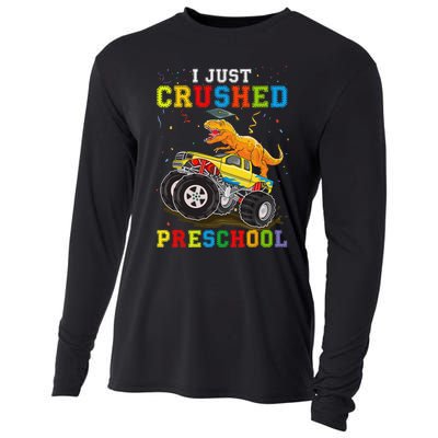 I Crushed Preschool Kindergarten Monster truck Graduation Cooling Performance Long Sleeve Crew