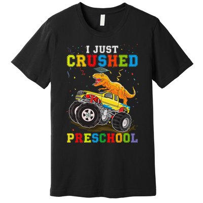 I Crushed Preschool Kindergarten Monster truck Graduation Premium T-Shirt