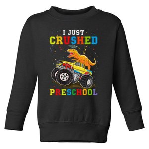 I Crushed Preschool Kindergarten Monster truck Graduation Toddler Sweatshirt