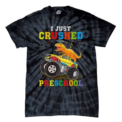 I Crushed Preschool Kindergarten Monster truck Graduation Tie-Dye T-Shirt