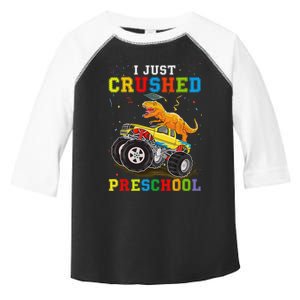 I Crushed Preschool Kindergarten Monster truck Graduation Toddler Fine Jersey T-Shirt