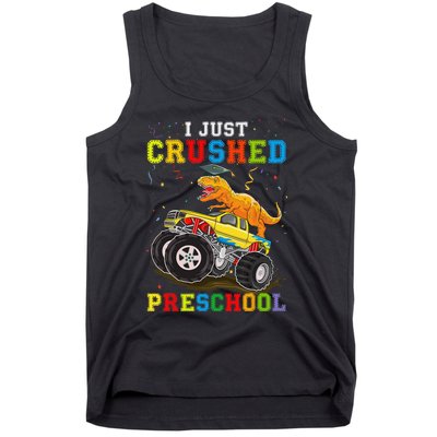 I Crushed Preschool Kindergarten Monster truck Graduation Tank Top