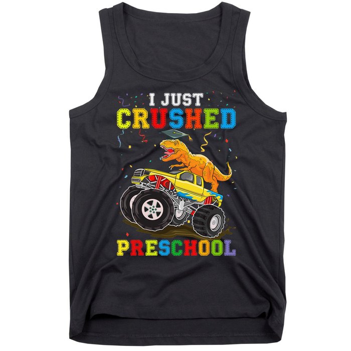 I Crushed Preschool Kindergarten Monster truck Graduation Tank Top