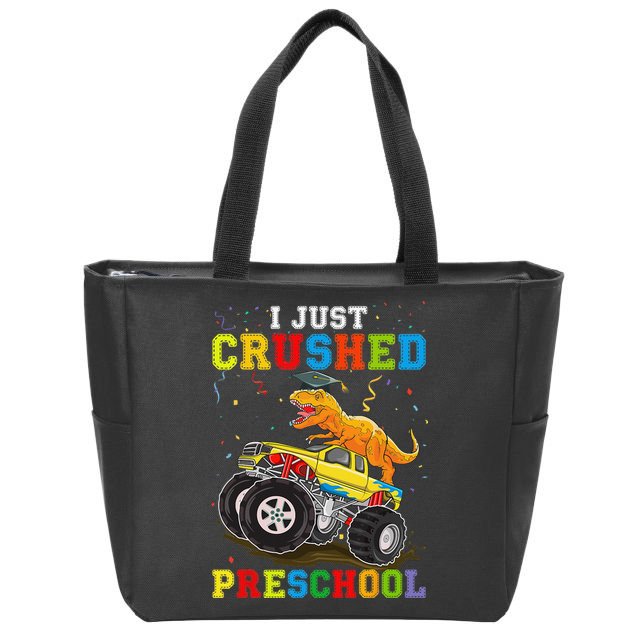 I Crushed Preschool Kindergarten Monster truck Graduation Zip Tote Bag