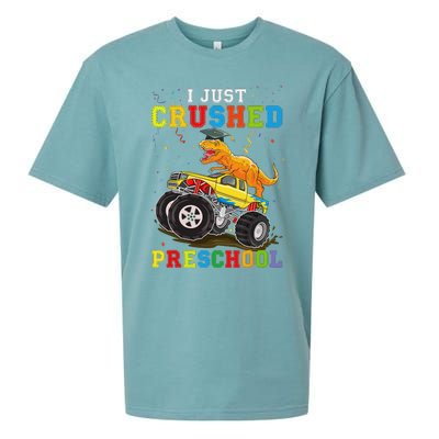 I Crushed Preschool Kindergarten Monster truck Graduation Sueded Cloud Jersey T-Shirt