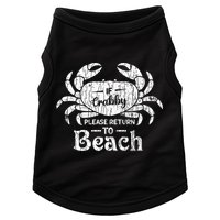 If Crabby Please Return To Beach Funny Summer Break Doggie Tank