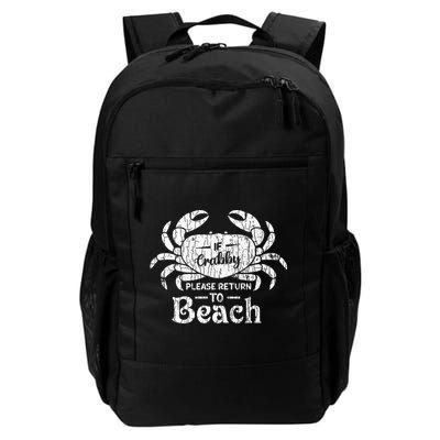 If Crabby Please Return To Beach Funny Summer Break Backpack