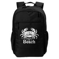 If Crabby Please Return To Beach Funny Summer Break Backpack