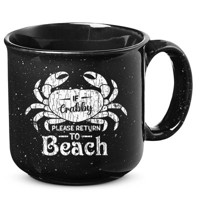 If Crabby Please Return To Beach Funny Summer Break 15oz Campfire Ceramic Mug