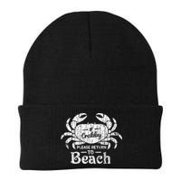 If Crabby Please Return To Beach Funny Summer Break Beanie