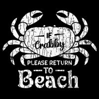 If Crabby Please Return To Beach Funny Summer Break 16 in Basic Backpack