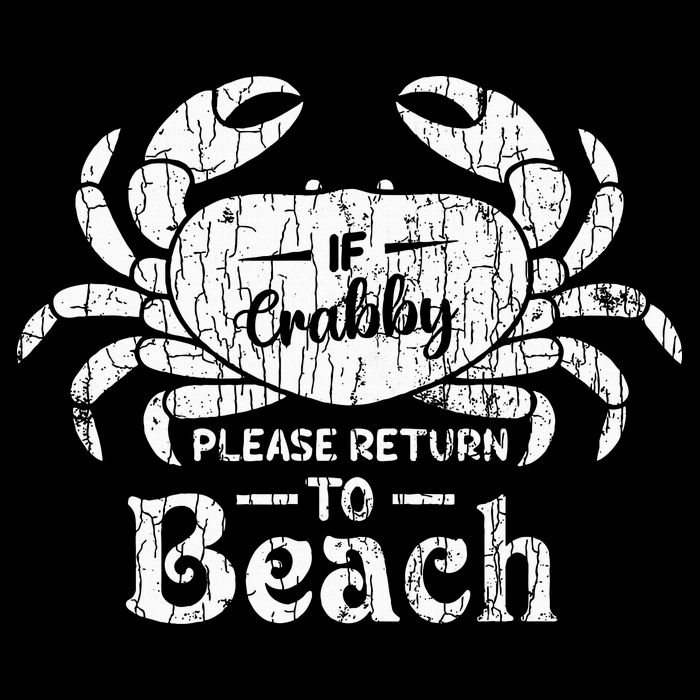 If Crabby Please Return To Beach Funny Summer Break 16 in Basic Backpack