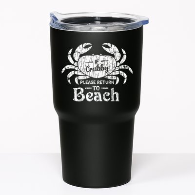 If Crabby Please Return To Beach Funny Summer Break Tumbler