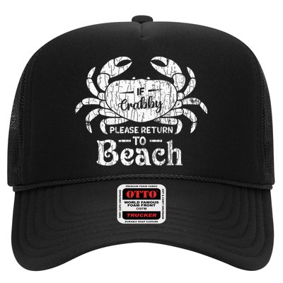 If Crabby Please Return To Beach Funny Summer Break Hat