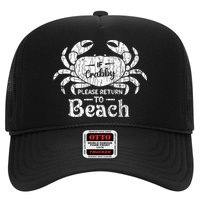 If Crabby Please Return To Beach Funny Summer Break Hat