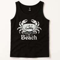 If Crabby Please Return To Beach Funny Summer Break Tank Top