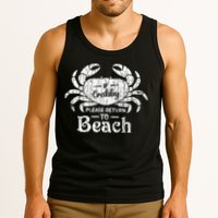 If Crabby Please Return To Beach Funny Summer Break Tank Top