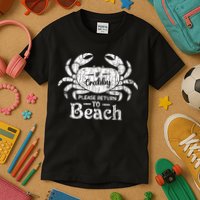 If Crabby Please Return To Beach Funny Summer Break Kids T-Shirt