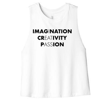 Imagination Creativity Passion I Eat Ass Women's Racerback Cropped Tank