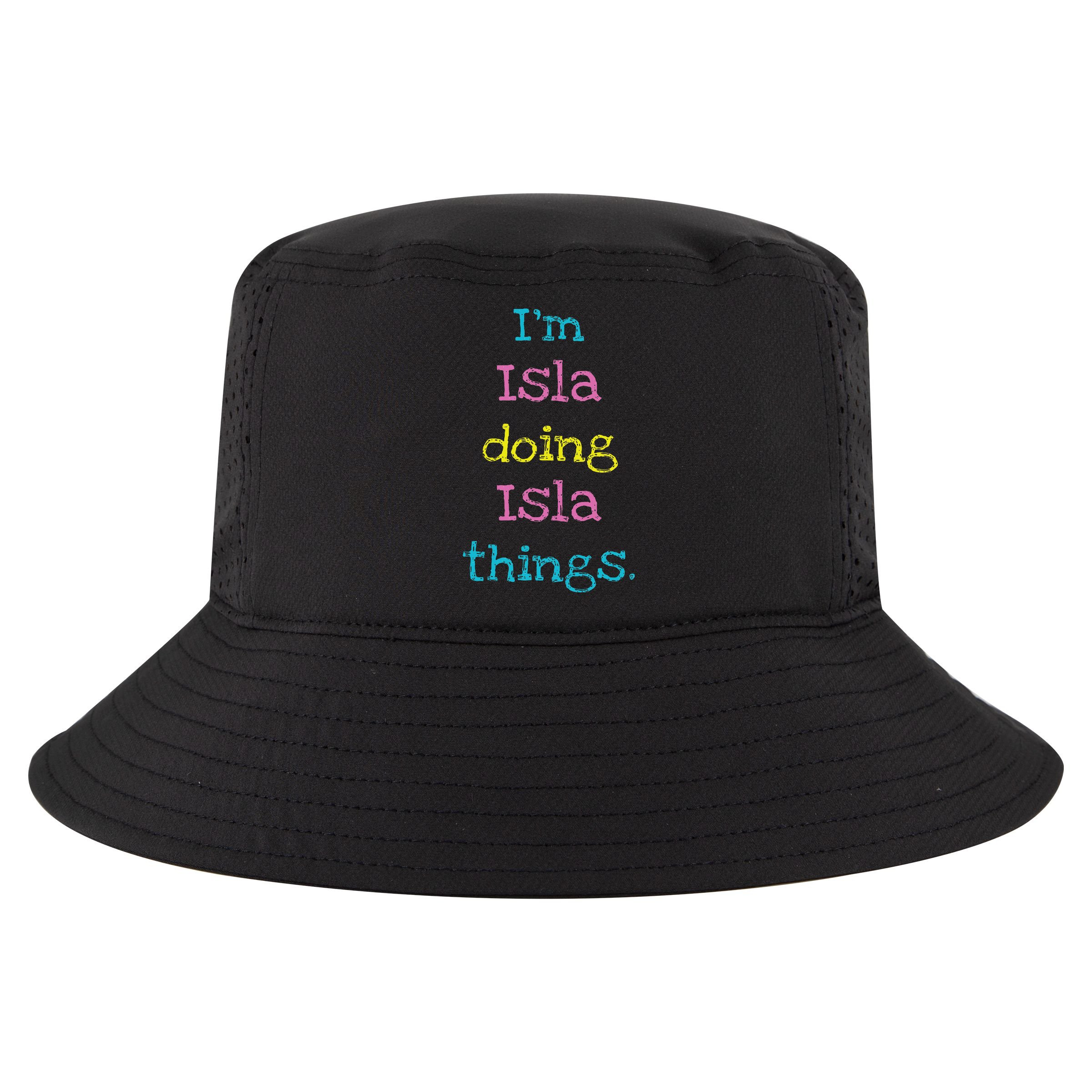 Isla Cute Personalized Text 's Gift Top For Cool Comfort Performance Bucket Hat