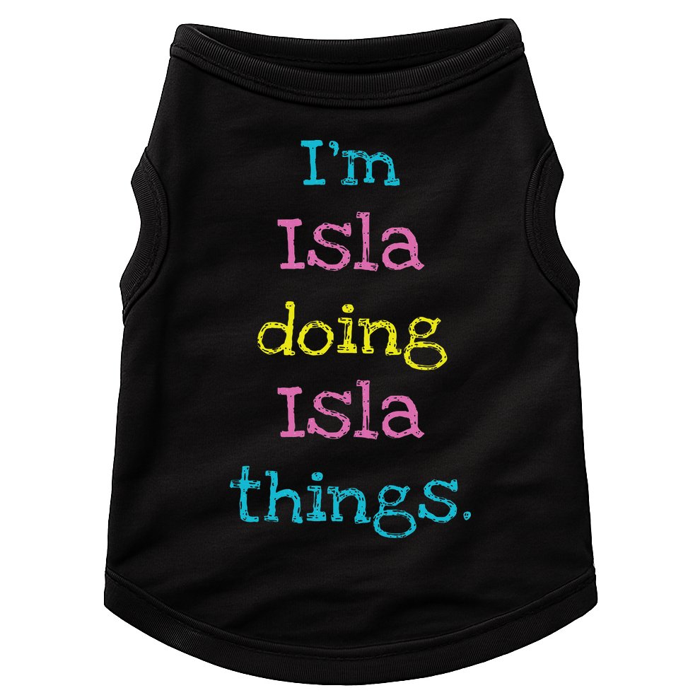Isla Cute Personalized Text 's Gift Top For Doggie Tank