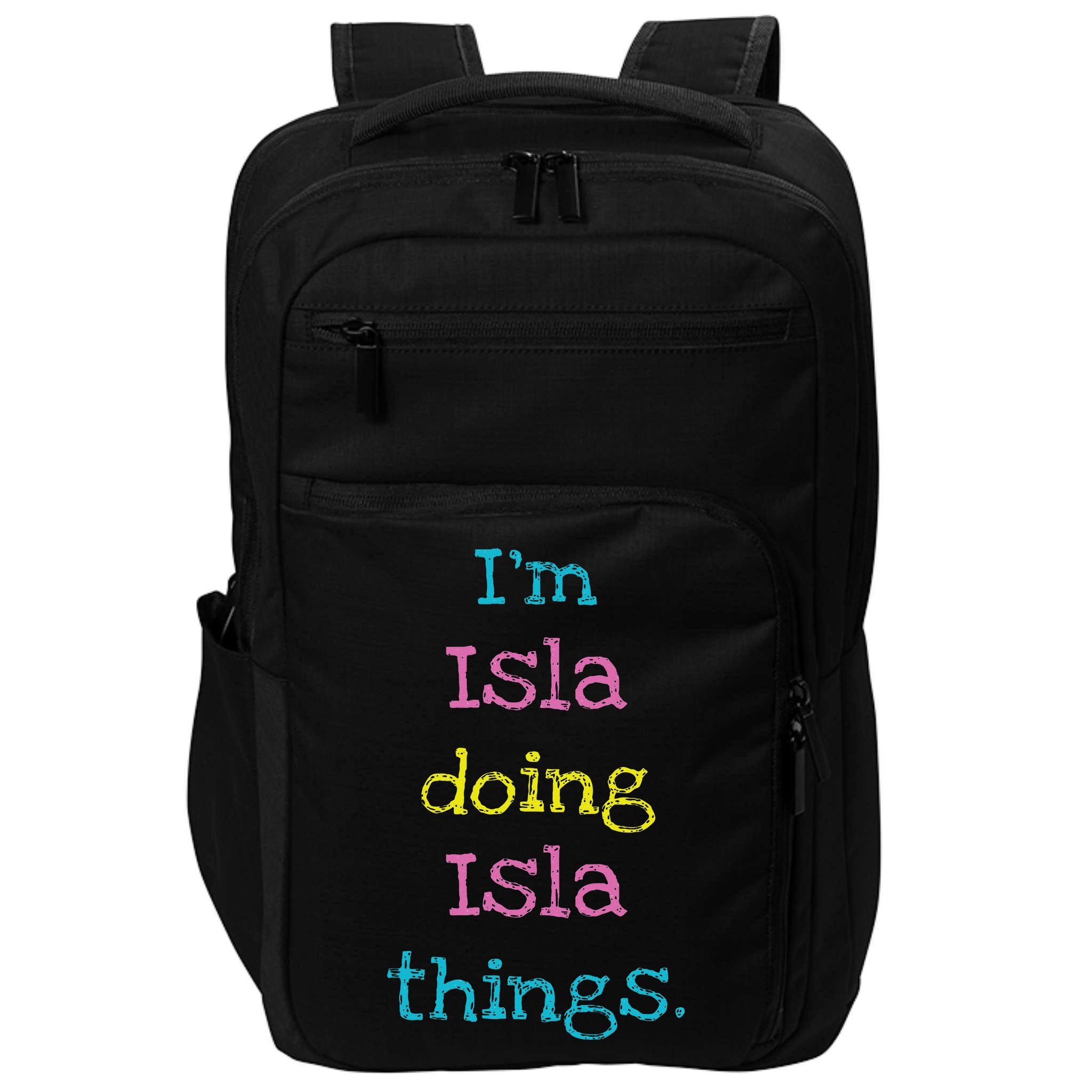 Isla Cute Personalized Text 's Gift Top For Impact Tech Backpack