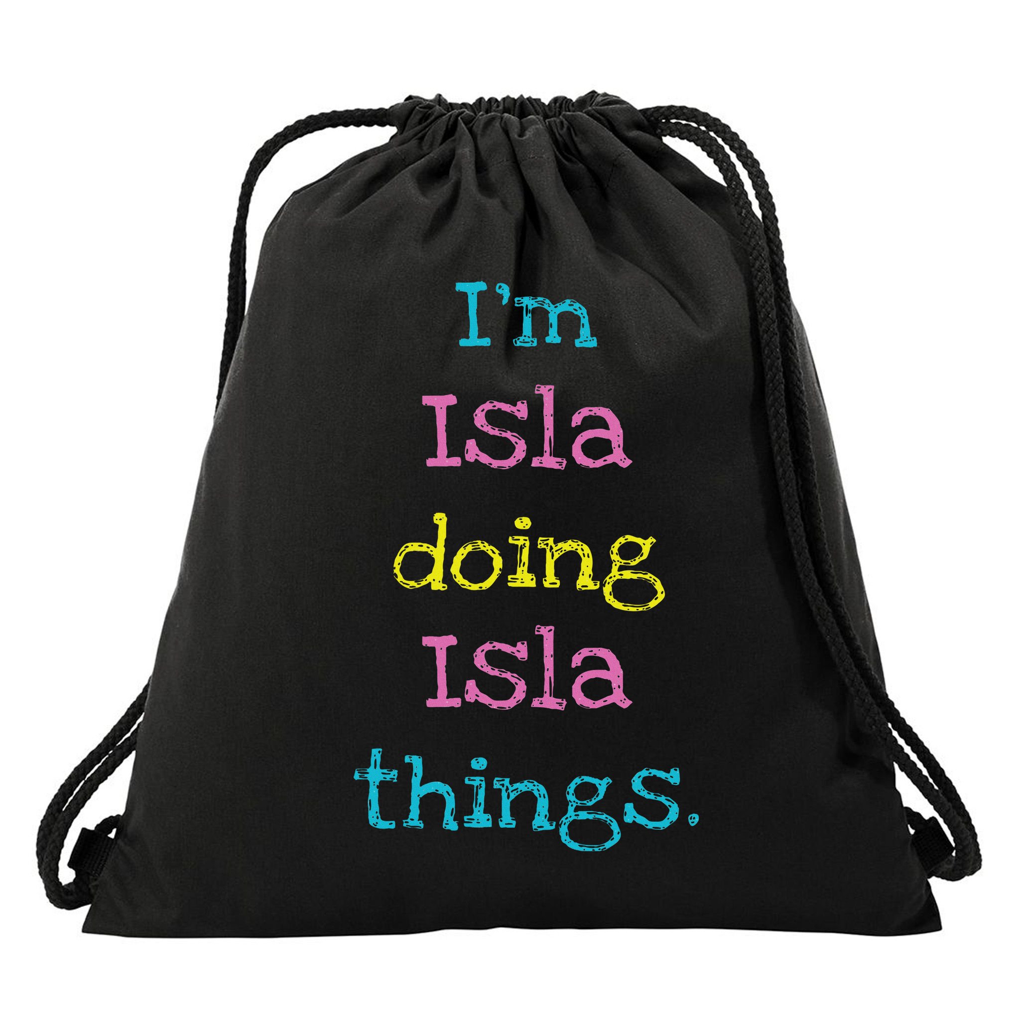 Isla Cute Personalized Text 's Gift Top For Drawstring Bag