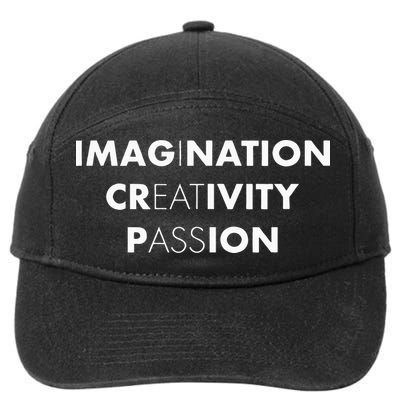 Imagination Creativity Passion I Eat Ass Funny Adult Pun 7-Panel Snapback Hat