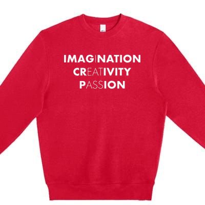 Imagination Creativity Passion I Eat Ass Funny Adult Pun Premium Crewneck Sweatshirt