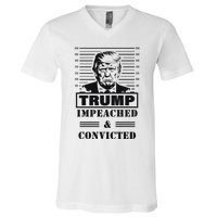 Impeached & Convicted Political Statement Artwork V-Neck T-Shirt